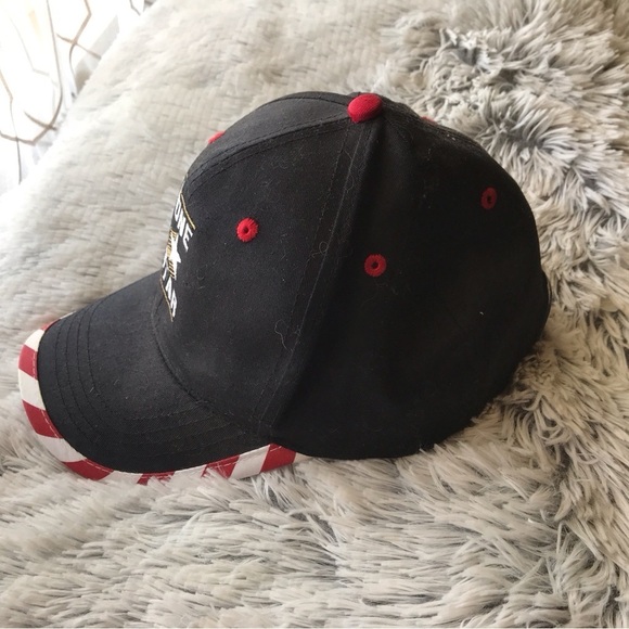 Lone Star Baseball Cap Black With Patriotic Piping White Logo Adjustable NWOT - Picture 10 of 10